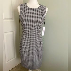 Stunning Calvin Klein black and white sleeveless dress.